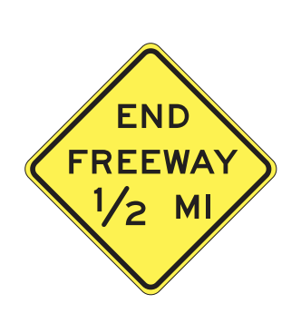 end freeway .5 miles