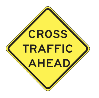 cross traffic ahead, warning sign