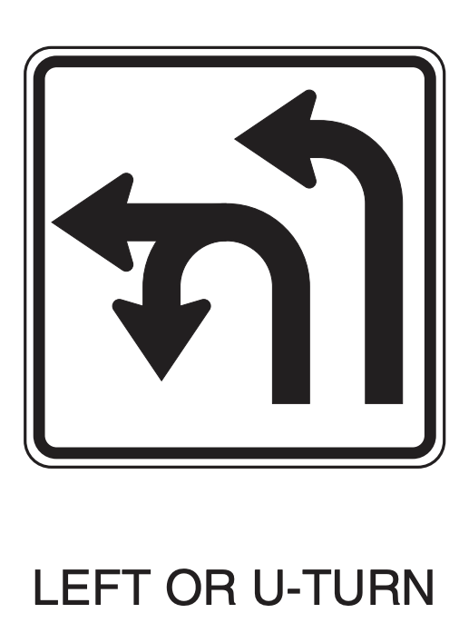 regulatory, left or u turn