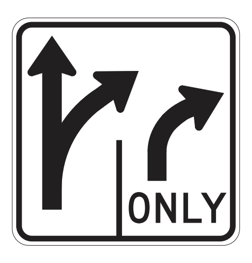 right turn only, no u turn