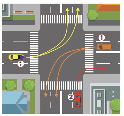 handbook, left turn from 2 way street