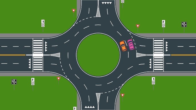 round about road, driving instruction