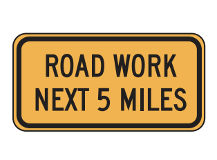 road work next 5 miles
